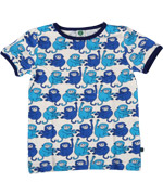 Smafolk blue happy monkey printed T-shirt