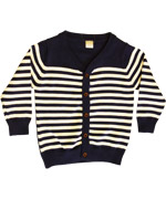Name It adorable cardigan with navy and creamy stripes