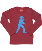 Tapete awesome winered t-shirt with cool blue cowboy print