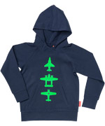 Tapete funky navy hoodie with fluo green Air Power print
