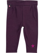 Molo baby legging in gorgeous plum with pink star