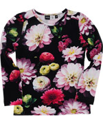 Molo fashionable dark t-shirt with big flower print
