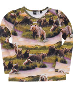 Molo adorable soft coloured t-shirt with grizzly bears