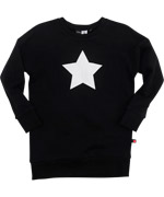 Molo black sweater tunic with big white star