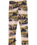 Molo adorable soft coloured legging with grizzly bears