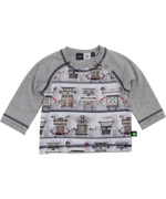 Molo sweet baby t-shirt with grey robots