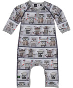 Molo sweet grey playsuit with robot print