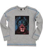 Molo funky grey t-shirt with big lion print