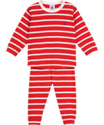 Petit Bateau iconic red striped baby pyjama