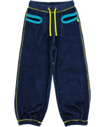 Mala amazing blue velour jogging pants with flashy details
