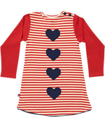 Albababy gorgeous red/white striped dress with blue hearts