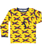 SmÃ¥folk amazing yellow t-shirt with red and blue planes