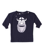 DanefÃ¦ adorable navy baby t-shirt with white Viking