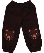Ej Sikke Lej brown corduroy pants with cute bear patch