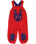 Ej Sikke Lej super cute red corduroy overall with adorable rabbit