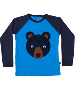 Ej Sikke Lej blauwe t-shirt met grote beer