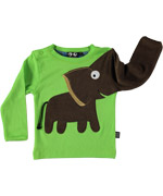 Ubang Babblechat flashy groene t-shirt met olifant