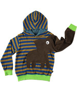 Ubang Babblechat Fun striped elephant hoodie in terry cotton