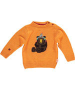 Tootsa MacGinty amazing knitted orange sweater with fun bear