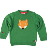 Tootsa MacGinty wonderful green knitted sweater with great fox