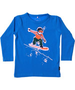Name It funky light blue t-shirt with snowboarder