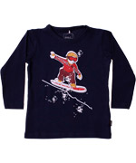 Name It funky dark blue t-shirt with snowboarder