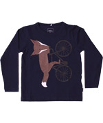 Name It cute navy T-shirt with fun cykling fox