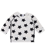 Molo super coole witte baby T-shirt met grote zwarte Molo sterren
