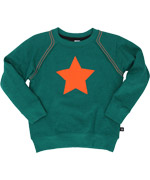 Molo super cool sweater in green with big orange Molo star