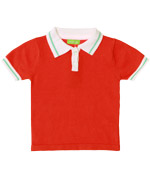 Lily Balou adorable red knitted polo shirt