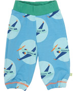 Mala cool reversible baby pants blue and airplane print