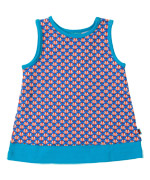 Froy & Dind retro printed baby dress in blue