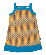Froy & Dind retro printed baby dress in yellow