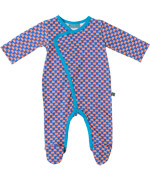 Froy & Dind retro printed footed playsuit in blue