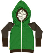 Albababy crazy cool green hoodie with grey sleeves