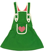 Albababy schattige groene jurk met hart