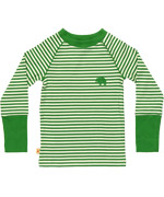 Albababy super gestreepte groene T-shirt met lange mouwen