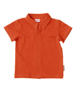 Baba Babywear leuk oranje hemd met korte mouwen
