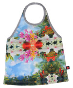Molo gorgeous tropical flower printed halter neck top