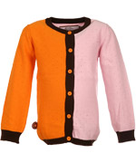 4FunkyFlavours superb two colored cardigan in orange and pink