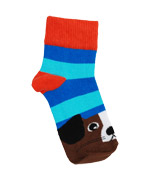 Duns of Sweden adorable dog socks in brown