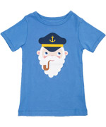 Lily Balou schattige hemelblauwe T-shirt met kapitein