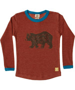 Retro-Rock-and-Robots cool T-shirt with brown bear