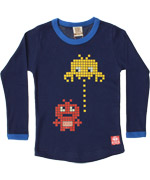 Retro-Rock-and-Robots fun T-shirt with pixel invaders