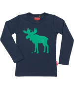 Tapete dark blue T-shirt with green Larson the Elk