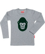 Tapete grijs gemÃªleerde T-shirt met donkergroene Donker Kong