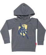 Tapete grey melange hoodie with flying Superhero - Clark Kent NYC