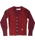 Kik-Kid superb dark red knitted cardigan