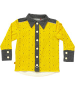 Albababy super cool geel hemd met driehoekprint