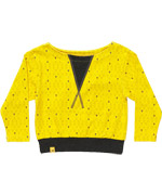 Belle blouse jaune Ã  motifs triangles par Albababy